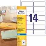 Avery Zweckform Adresní etikety QuickPEEL 25 listů A4 transparentní 99,1 x 38,1 mm pro inkoust J8563-25 – Sleviste.cz