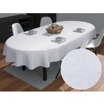 Biante Teflonový oválný ubrus TF-078 Ornamenty studená bílá 120x180 cm – Sleviste.cz