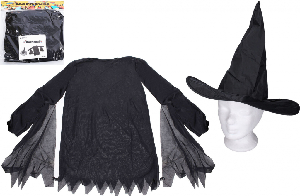 Set čarodějnice šaty klobouk
