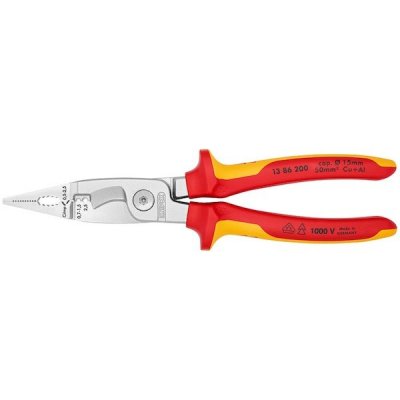 Knipex Kleště univezální elektroinstal. 13 86 200 – Zboží Dáma