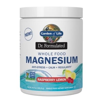 Garden of Life Dr. Formulated Magnesium s vysokým obsahem hořčíku příchuť raspberry & lemon 421,5 g