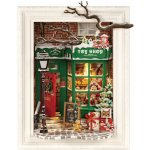 ROBOTIME Rolife DIY 3D dřevěné puzzle Santovo hračkářství s LED osvětlením 122 ks – Zboží Dáma