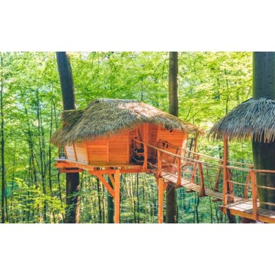 Trenčianske Teplice: Jedinečný pobyt uprostřed přírody v domku na stromě Treehouse až pro 4 osoby + snídaně - 2 dny pro 2 osoby – Zboží Mobilmania