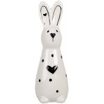 Bílo-černá keramická dekorace králíček Black&White Bunny - 5*4*13 cm – Hledejceny.cz
