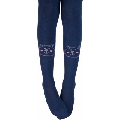 Gatta Dívčí vzorované punčocháče Kočička Čumáček tmavě modré – Zbozi.Blesk.cz