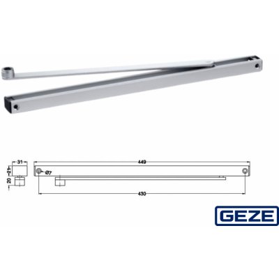 Geze BG TS 5000 L 025655 stříbrná – Zboží Mobilmania