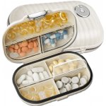 Camerazar pouzdro organizér na léky 7 dní krémový elegantní FE10385 – Zboží Mobilmania