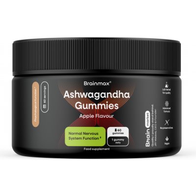 BrainMax Ashwagandha Gummies 60 bonbónů – Hledejceny.cz