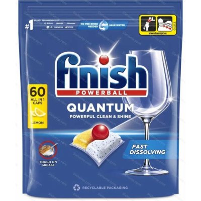 Finish Quantum All in 1 Lemon Sparkle tablety do myčky 60 ks – Zboží Mobilmania
