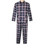 Foltýn pánské pyžamo flanelové PF28 vínovo modrá kostka – Zboží Dáma
