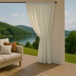 Takoy Závěs do altánku nepromokavý se stuhou pro uvázání 155x240 cm ecru - 2. jakost-HT-01293 | 155 x 240 cm – Hledejceny.cz