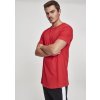 Pánské Tričko Urban Classics Prodloužené mírně zaoblené pánské triko červená
