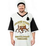 Divja Recyklovaný teenager pánská noční košile kr.rukáv bílo černá – Zboží Dáma