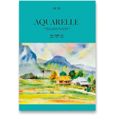 Shkolyaryk Akvarelový papír MUSE Aquarelle A4+ 10 LISTŮ – Sleviste.cz