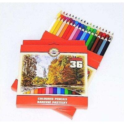 Koh i Noor Omega OK 10mm Jumbo pastelky 36 barev 3385 36 – Hledejceny.cz