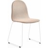 Jídelní židle AJ Produkty Gander ližinová podnož / polstrovaná béžová