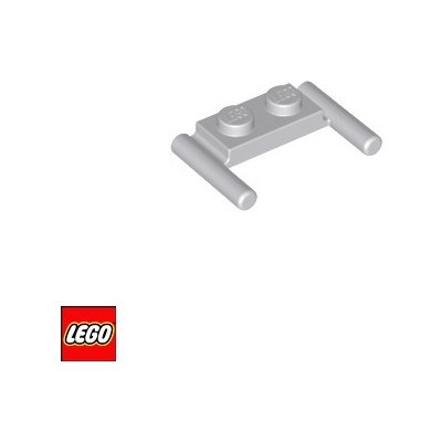 LEGO® 3839b Podložka 1x2 s Tyčemi po stranách Světle-Šedá – Hledejceny.cz