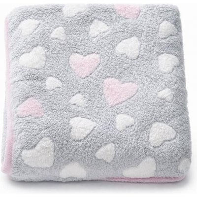 New Baby Dětská deka Heart Růžová – Zboží Dáma