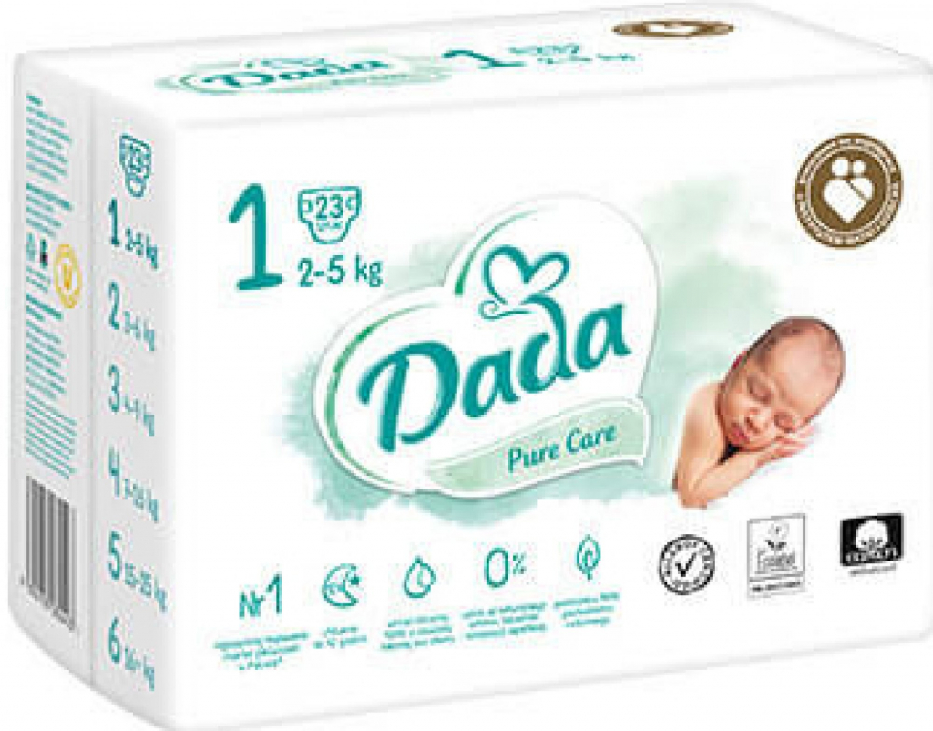 DadaPure Care 1 Newborn 2-5 kg 23 ks