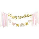Narozeninový nápis Happy Birthday Jednorožci 230 x 18 cm – Hledejceny.cz