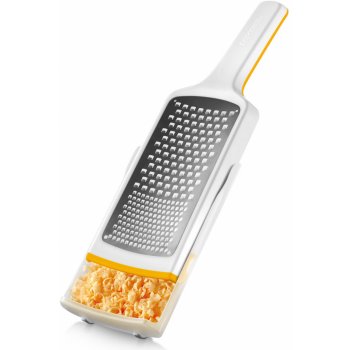 TESCOMA Handy X-sharp bílé – ruční nerezové struhadlo na sýr s nádobkou