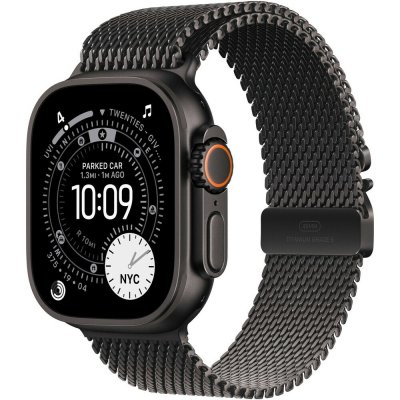 Apple Watch 49mm milánský tah z černého titanu - Large MGHU4ZM/A – Zboží Živě
