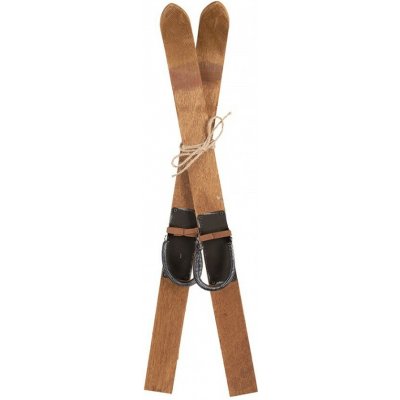 Clayre & Eef Hnědá antik dřevěná dekorace lyže Ski Vintage - 5*3*60 cm – Hledejceny.cz