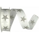 Stuha vánoční ADVENT STAR WHITE bílá 25mm x 3m (5,- Kč/m) – Zboží Dáma