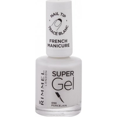 Rimmel London Super Gel French Manicure lak na nehty 090 Porcelain 12 ml – Zboží Mobilmania