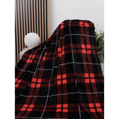 MKLuzkoviny.cz Deka mikroplyš 150 × 200 Scot červené – Sleviste.cz