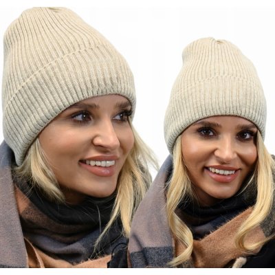 Fashionweek Módní dámská čepice beanie ZIZI-N1 Béžový – Hledejceny.cz