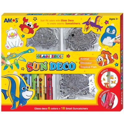 Anděl Přerov barvy na sklo 6 ks + 18 sklíček zvířátka – Sleviste.cz