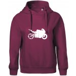Moto love Oversized mikina dámská Moon kratší + širší Fuchsiová – Zboží Mobilmania