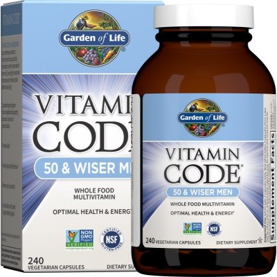 Garden of Life RAW Vitamin Code 50 & Wiser Men komplexní multivitamín pro muže 240 kapslí – Zbozi.Blesk.cz