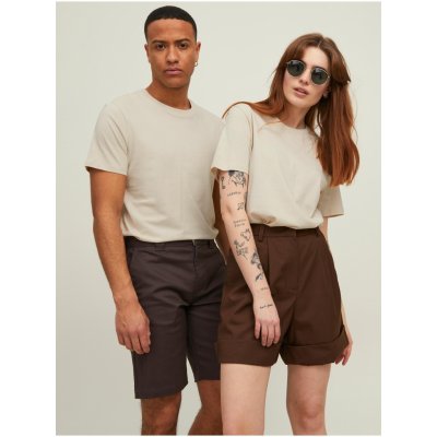 Jack & Jones Béžové unisex basic tričko Noa