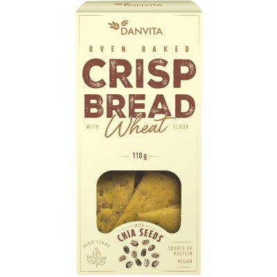 Danvita Křehké pšeničné řezané plátky s chia semínky 110 g – Zboží Dáma