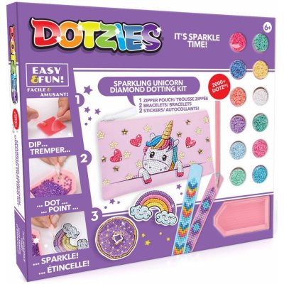 DIAMOND DOTZ DOTZIES Diamantové malování Velká sada Jednorožec DTZ10012 – Zboží Mobilmania