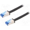 síťový kabel Logilink CQ7057S Patch, S/FTP, 6a, licna, Cu, PE, 5m, černý
