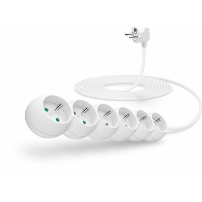 Connect IT prodlužovací kabel 6 zásuvek 5 m bez vypínače bílý CI-1312 – Zboží Mobilmania