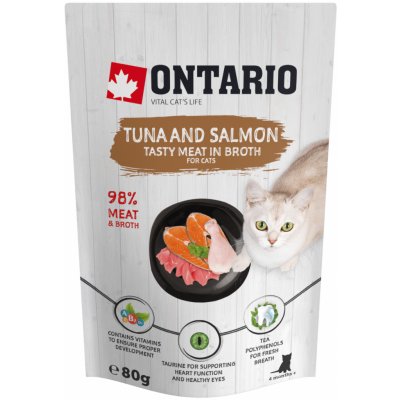 Ontario Tuna and Salmon in Broth 80 g – Sleviste.cz