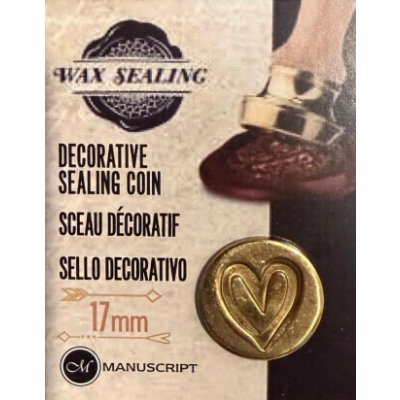 Pečetní hlava Manuscript 17 mm Srdce – Sleviste.cz