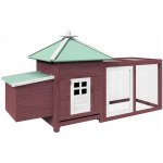 vidaXL Kurník s kukaní kávová z masivního jedlového dřeva 190 x 72 x 102 cm – Hledejceny.cz