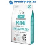 Brit Care Mini Grain-free Light & Sterilised Rabbit & Salmon 2 kg – Sleviste.cz