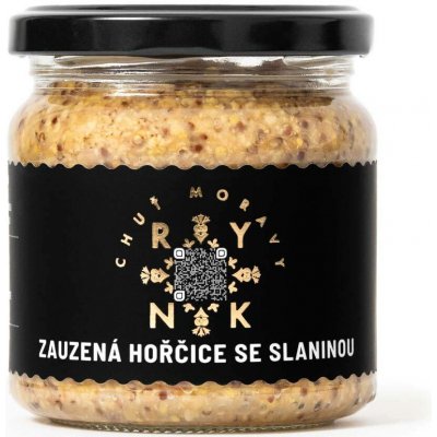 Chuť Moravy Zauzená hořčice se slaninou 200 g – Sleviste.cz