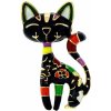 Brož Biju brož usměvavá kočička černá 9001691-3