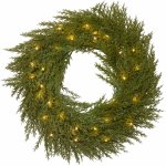 STAR TRADING Svítící vánoční věnec Thuja 45 cm, zelená barva, plast – Hledejceny.cz