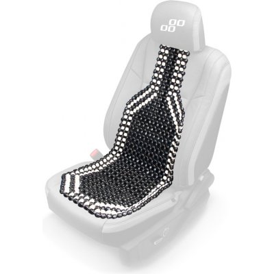 Autopotah Amio Dřevěný kuličkový masážní potah sedadla - černo / bílý – Zboží Mobilmania