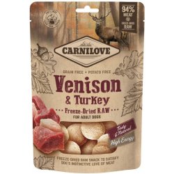 Carnilove Freeze Dried Raw Venison&Turkey pamlsek pro psy 60 g