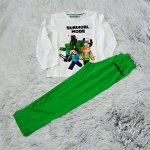 Fashion UK dětské pyžamo Minecraft bílá – Zboží Mobilmania
