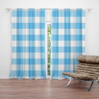 Sablio Závěs Košilový vzor: 2ks 140x250cm – Hledejceny.cz